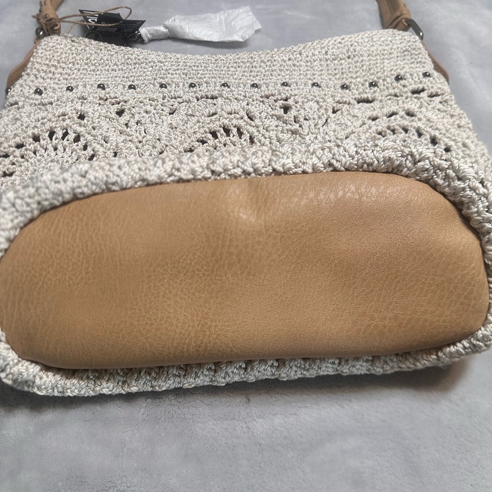 The Sak Tan and Cream Crochet Shoulder Bag - Picture 5 of 12